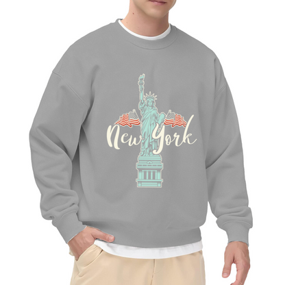 New York Statue Of Liberty American Pride Travel Souvenir Crewneck Sweatshirt