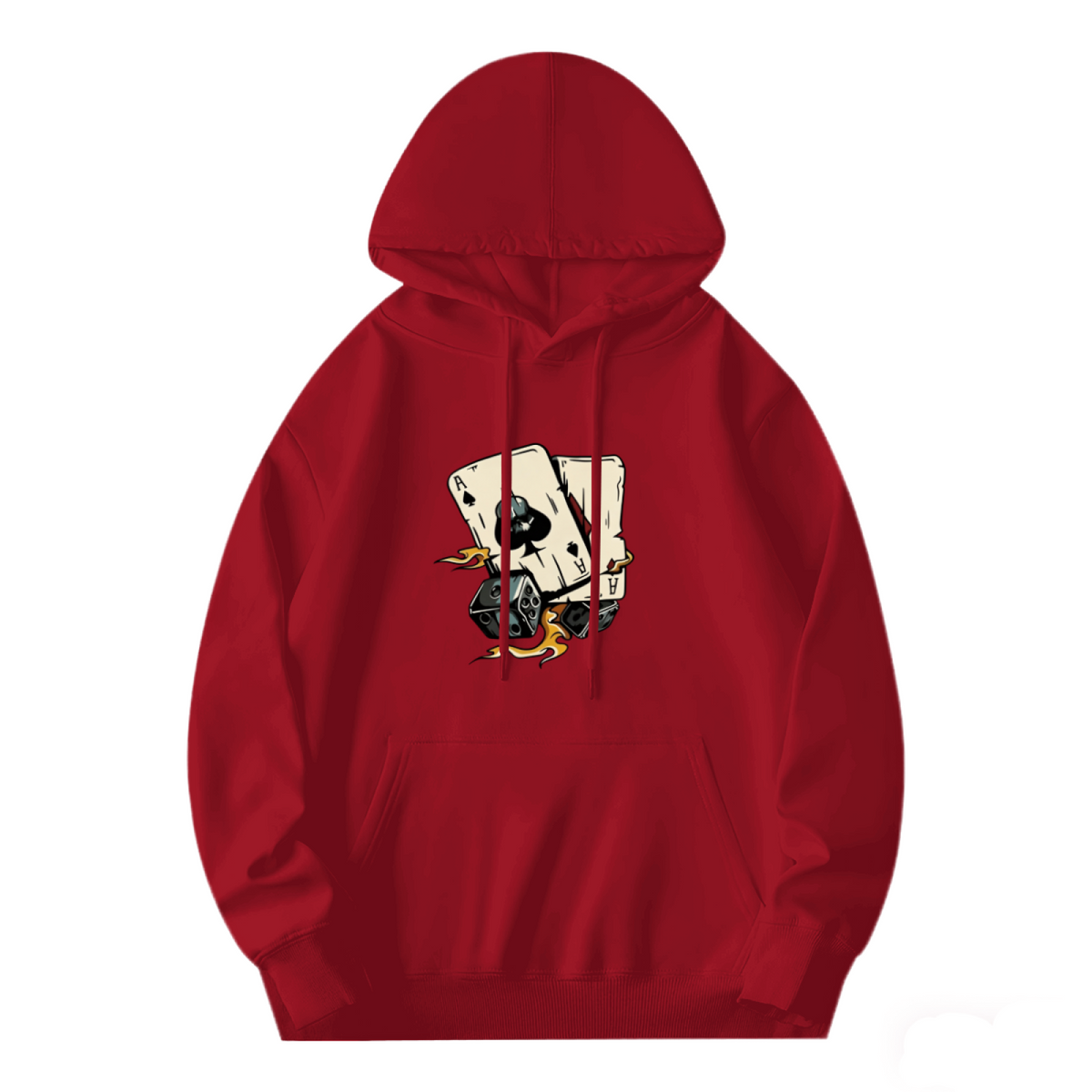 Poker & Dice Street Art Red Hoodie