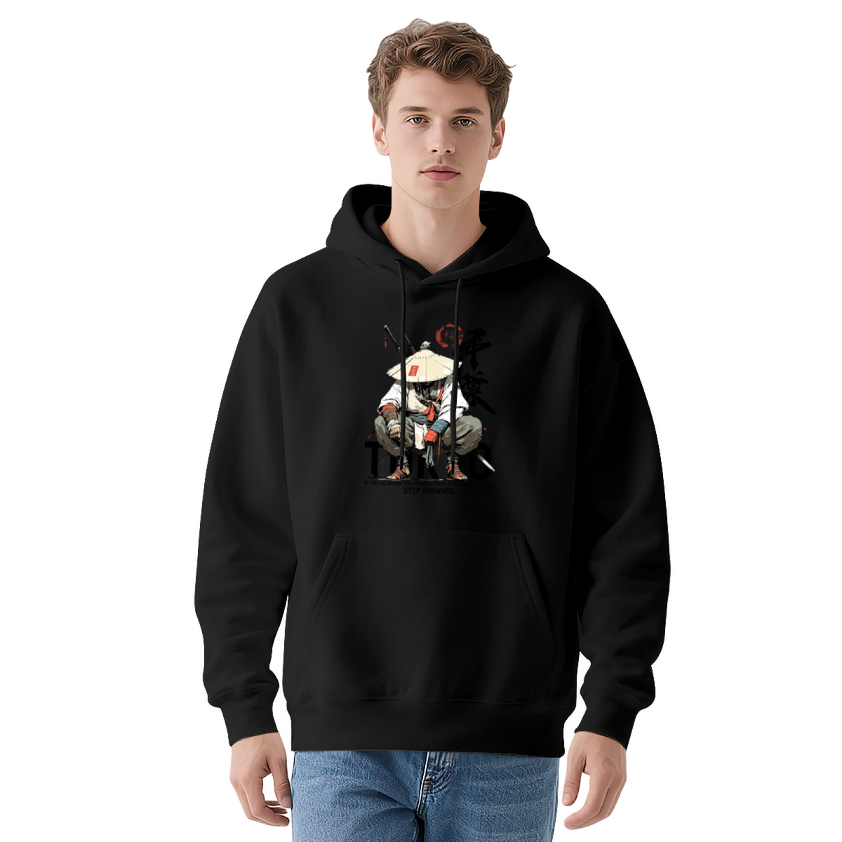 Vintage Samurai Warrior Street?Style Hooded Sweatshirt