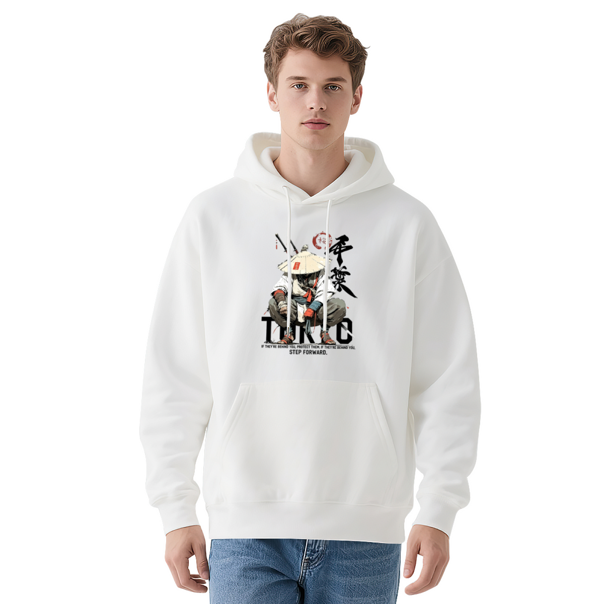 Vintage Samurai Warrior Street?Style Hooded Sweatshirt