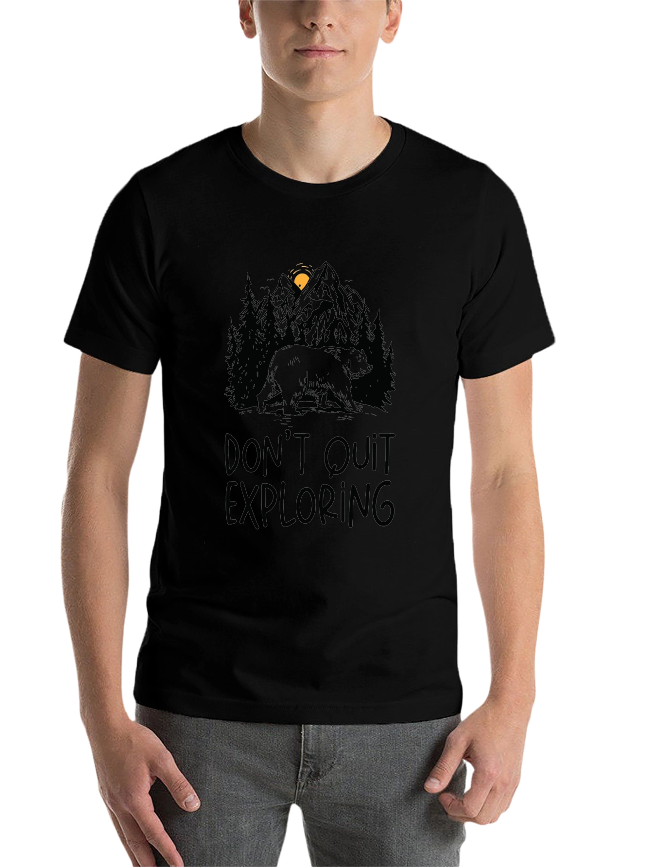 Dont Quit Exploring Bear Graphic Tee