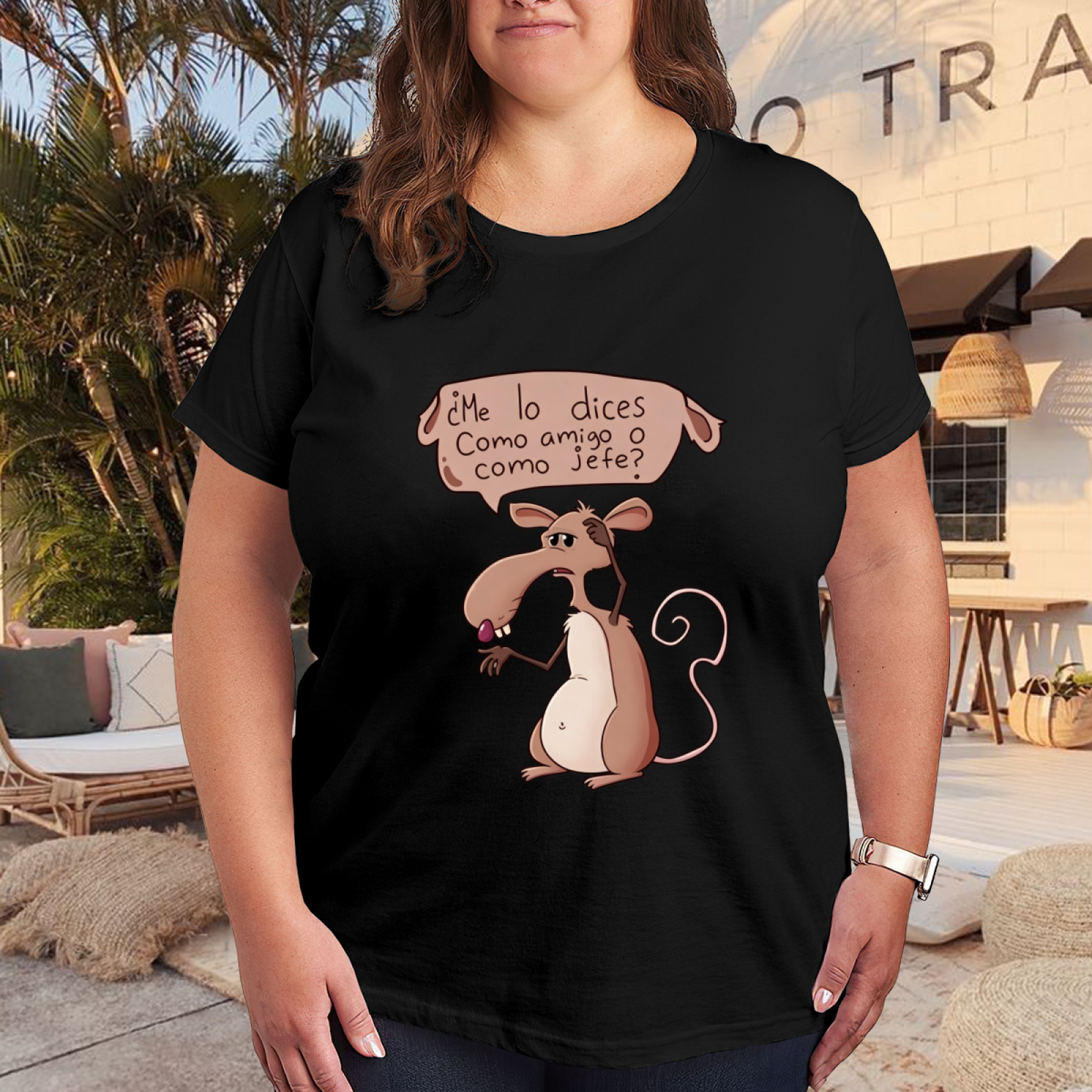 Spanish Meme Rat ?Me lo dices Como amigo o como jefe? Tee