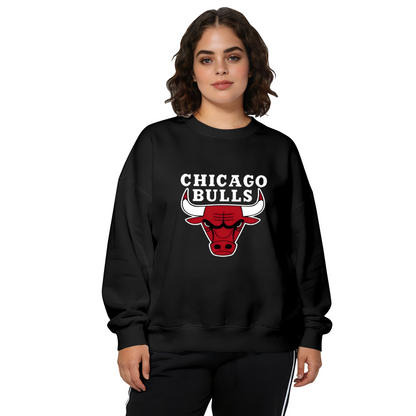 Retro Chicago Bulls Graphic Crewneck Sweatshirt