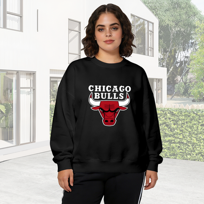 Retro Chicago Bulls Graphic Crewneck Sweatshirt