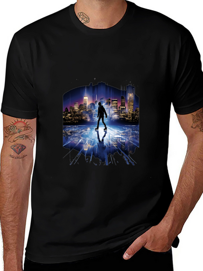 Cityscape Reflection T-Shirt - Urban Style