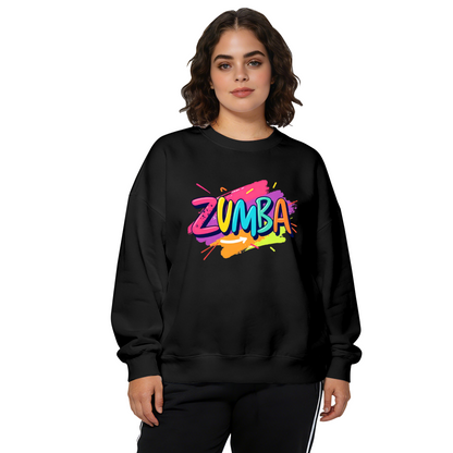 Vibrant Zumba Dance Color Splash Art Crewneck Sweatshirt