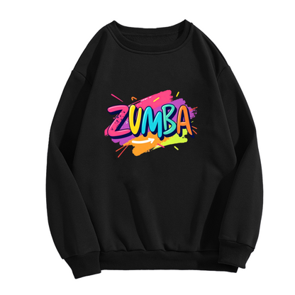 Vibrant Zumba Dance Color Splash Art Crewneck Sweatshirt
