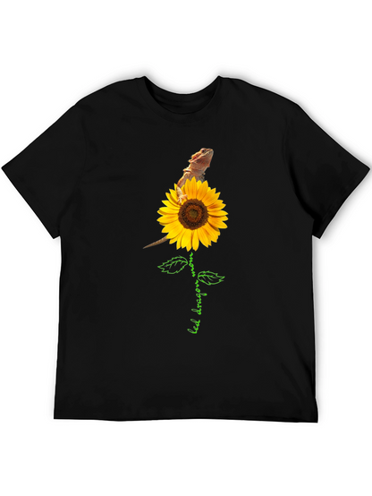 Bearded Dragon Sunflower Graphic Tee