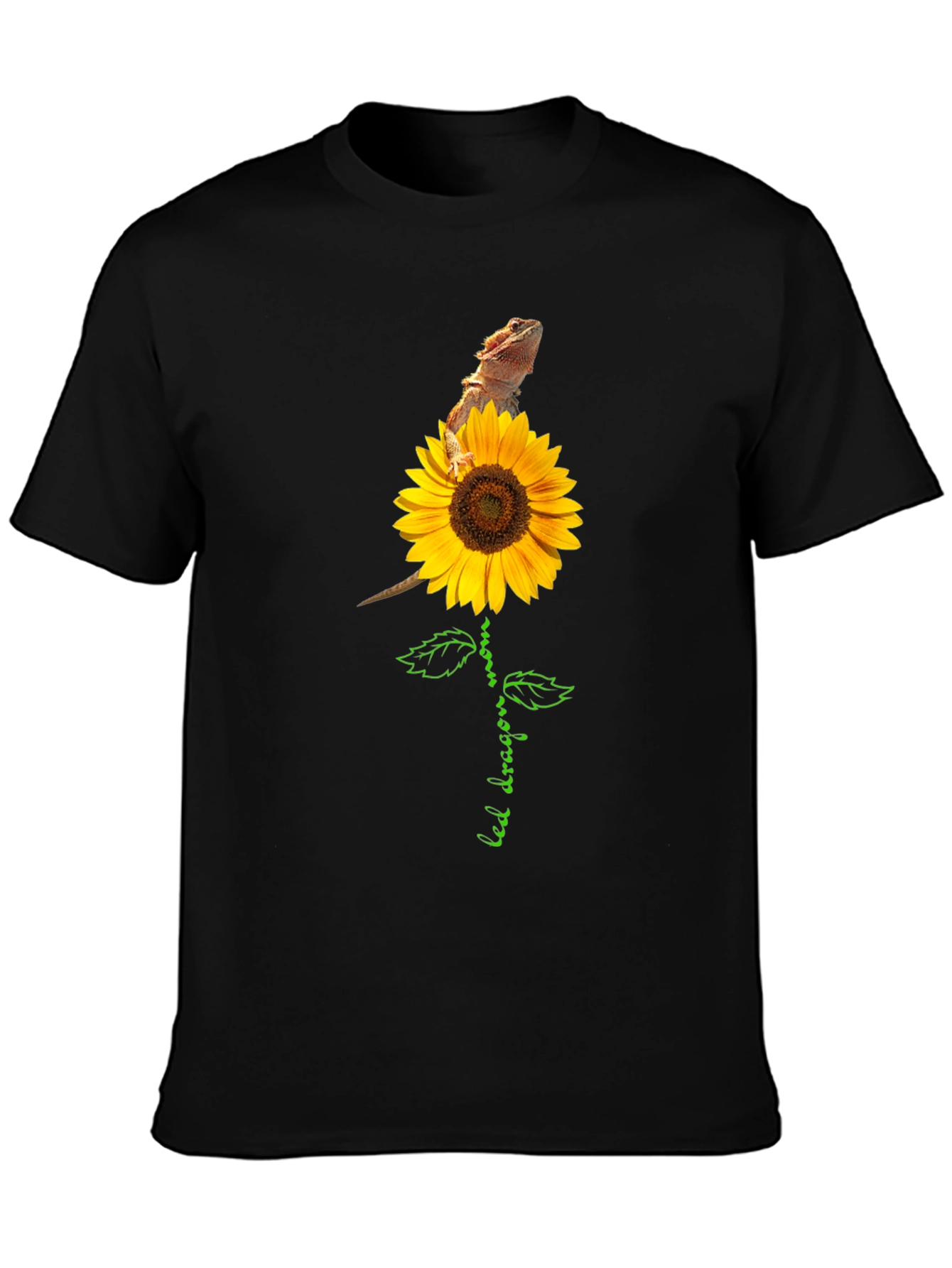 Bearded Dragon Sunflower Graphic Tee
