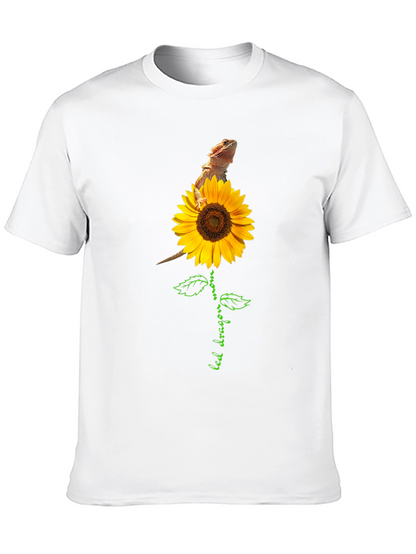 Bearded Dragon Sunflower Graphic Tee