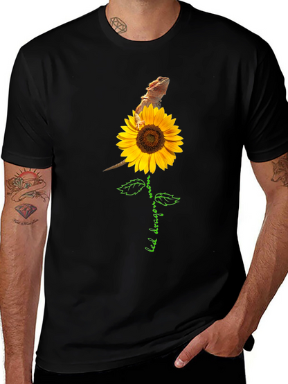 Bearded Dragon Sunflower Graphic Tee