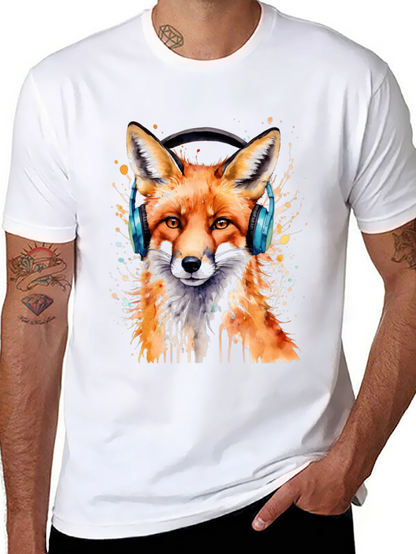 Fox Headphone Graphic T-Shirt