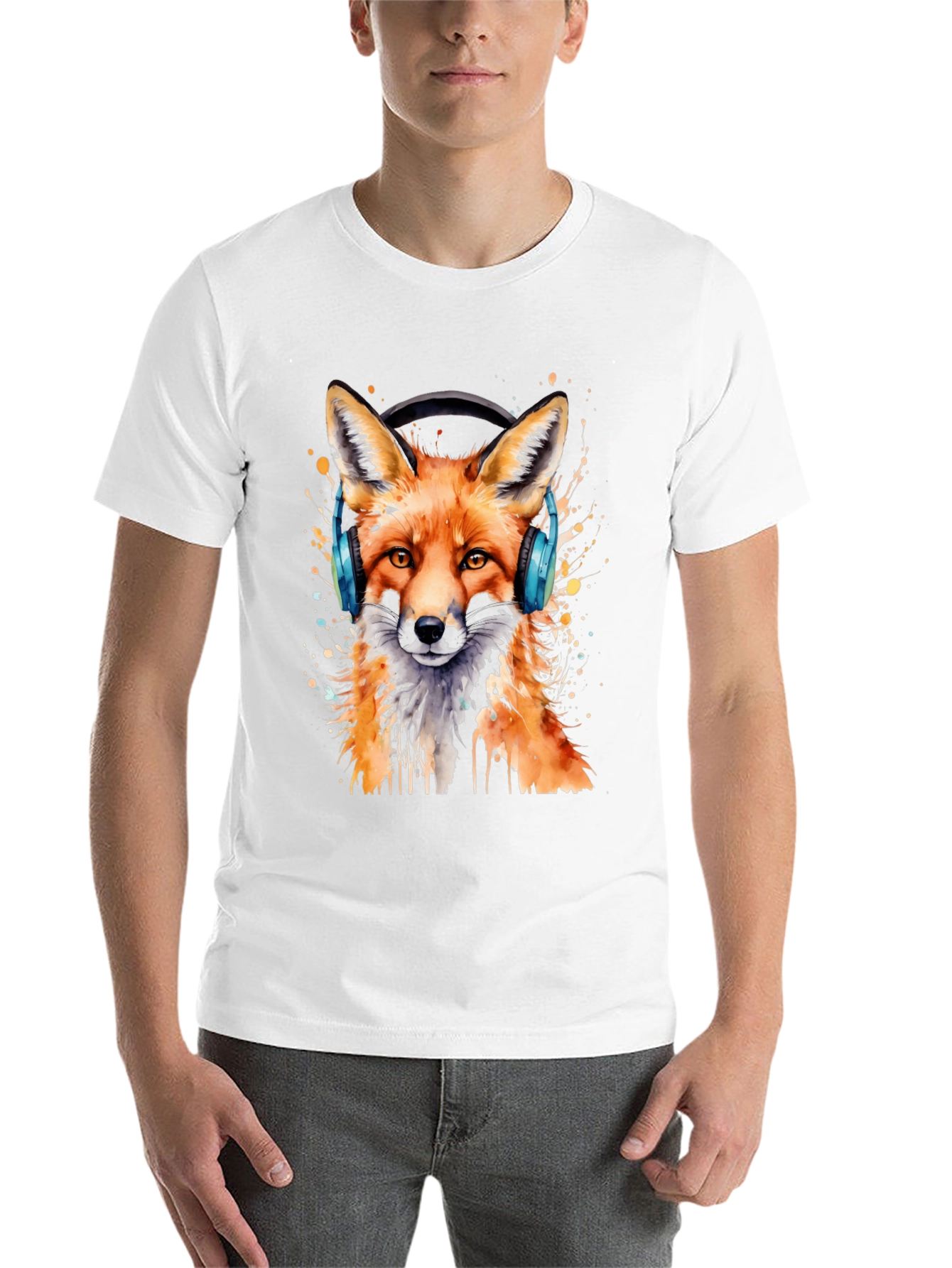 Fox Headphone Graphic T-Shirt