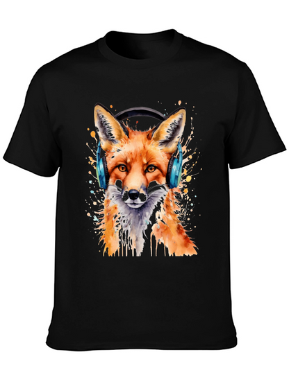 Fox Headphone Graphic T-Shirt
