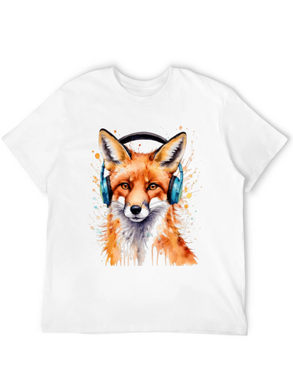 Fox Headphone Graphic T-Shirt