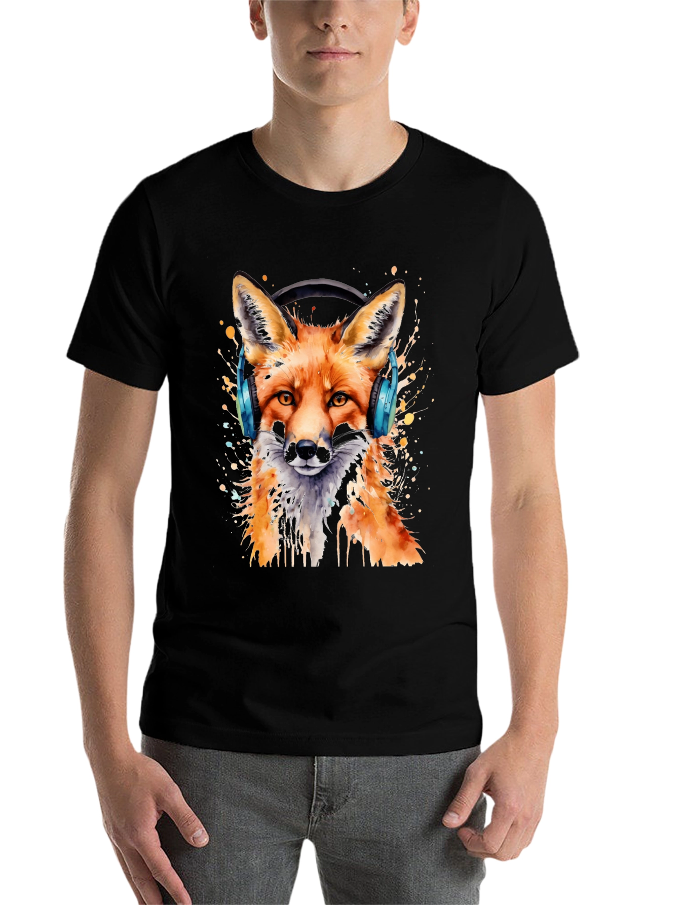 Fox Headphone Graphic T-Shirt