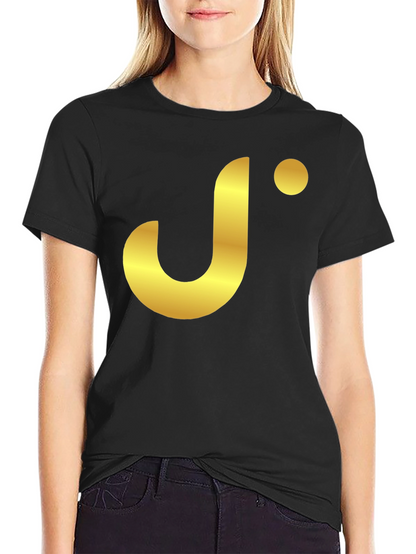 Stylish Black T-Shirt with Gold J Logo