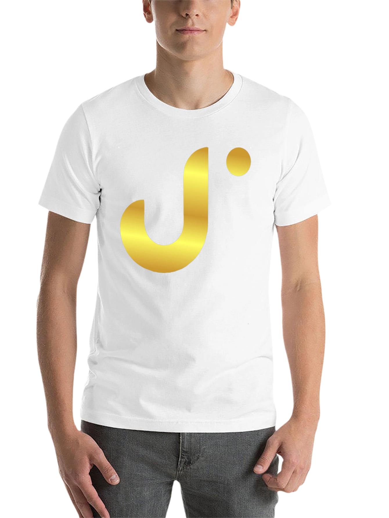 Stylish Black T-Shirt with Gold J Logo