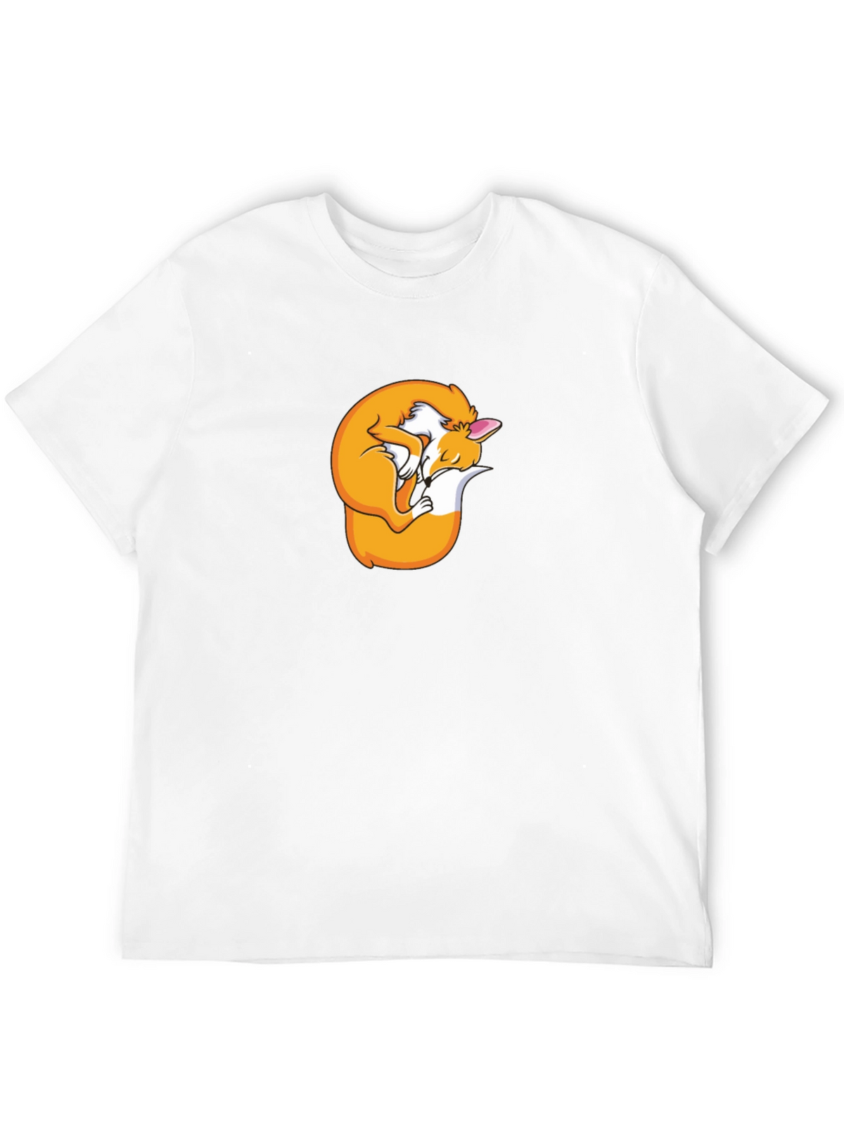 Sleeping Fox Graphic T-Shirt - Black Unisex
