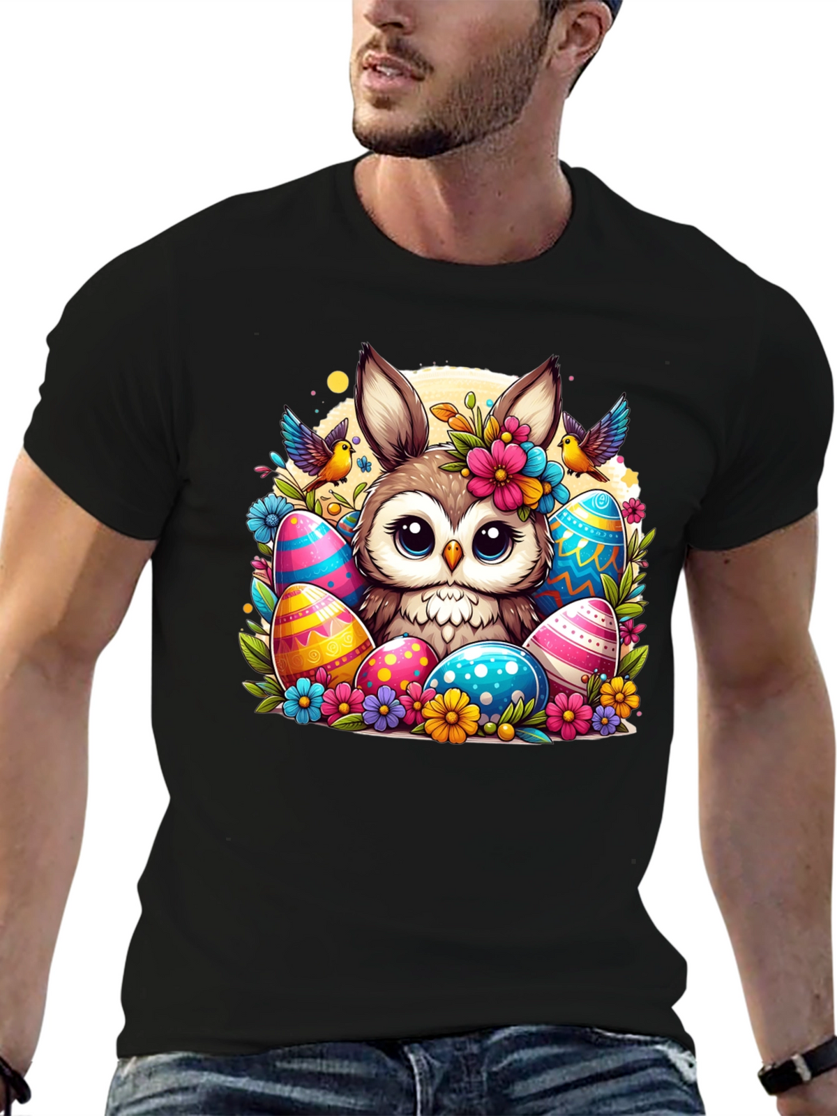 Easter Owl Bunny T-Shirt