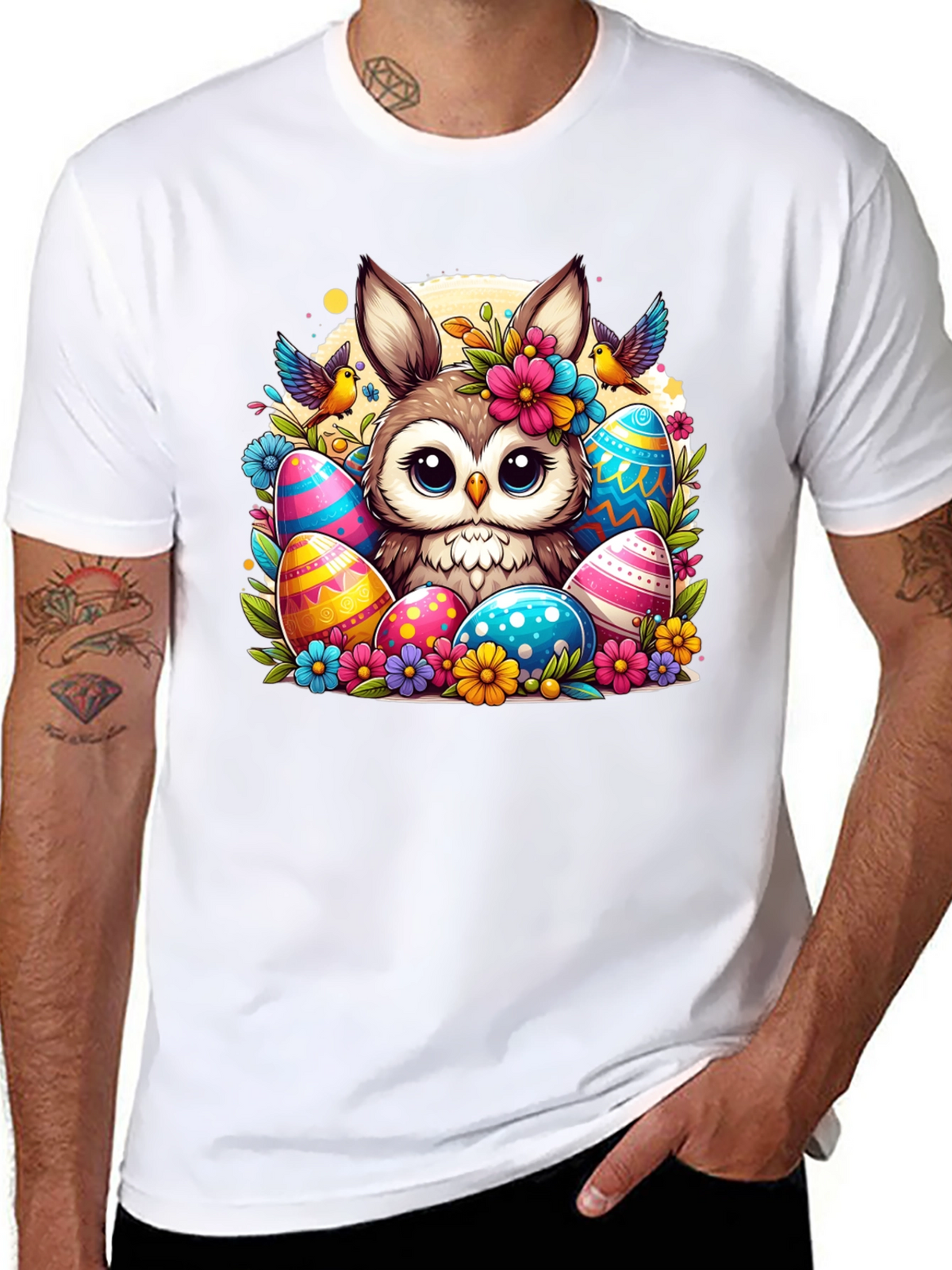Easter Owl Bunny T-Shirt