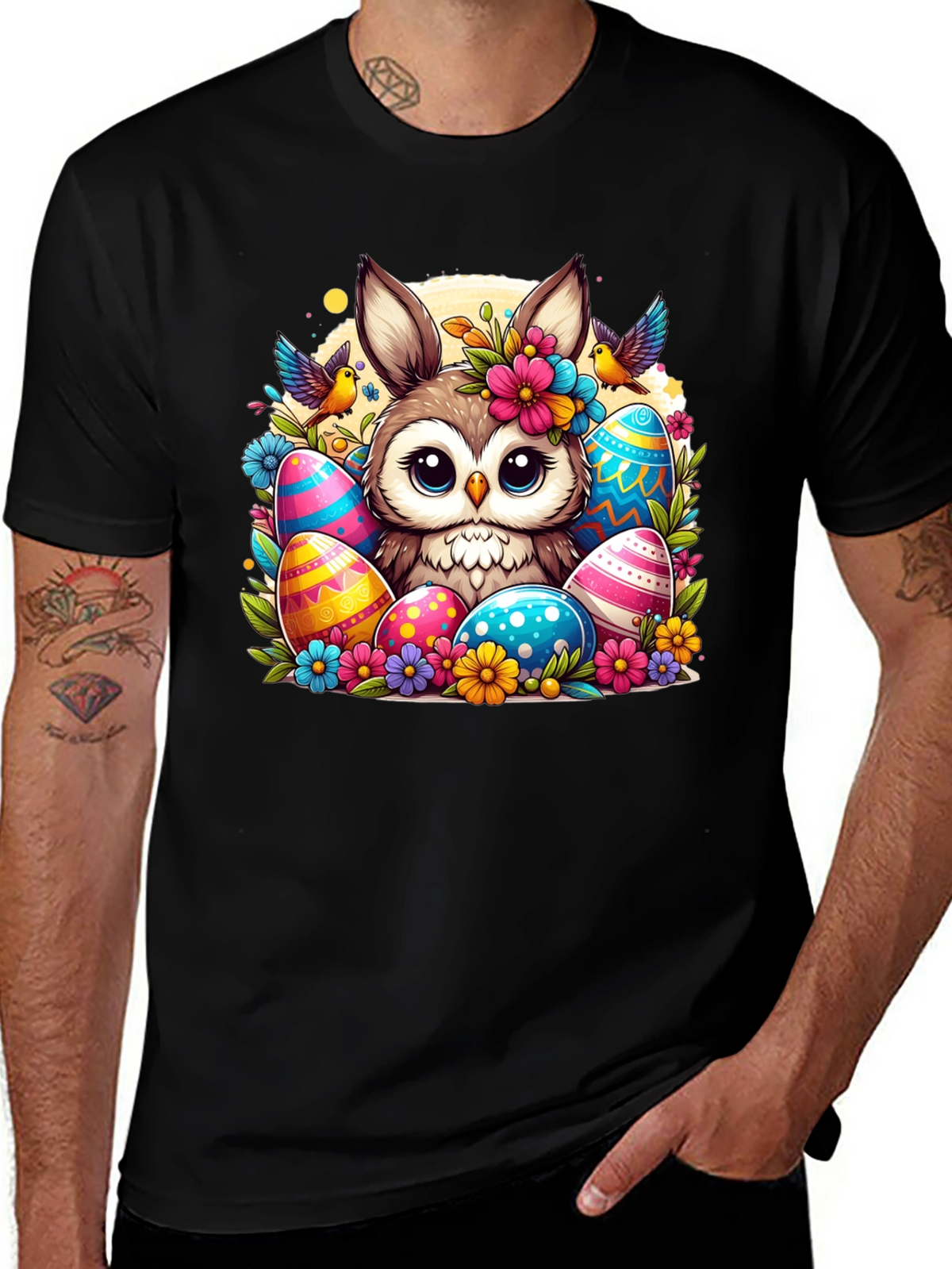 Easter Owl Bunny T-Shirt
