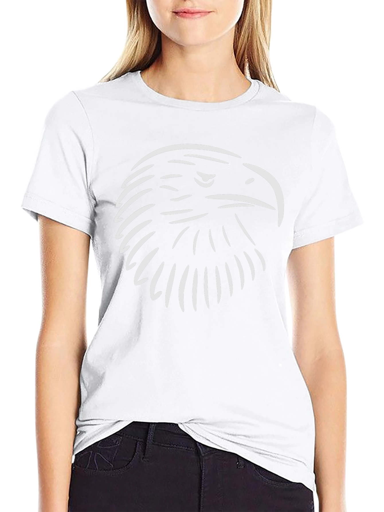 Black Eagle Head Graphic T-Shirt