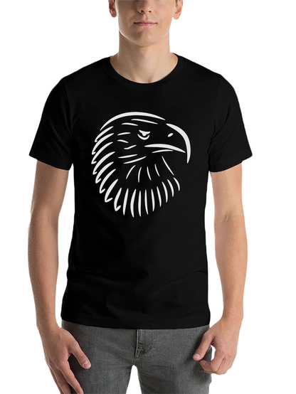 Black Eagle Head Graphic T-Shirt