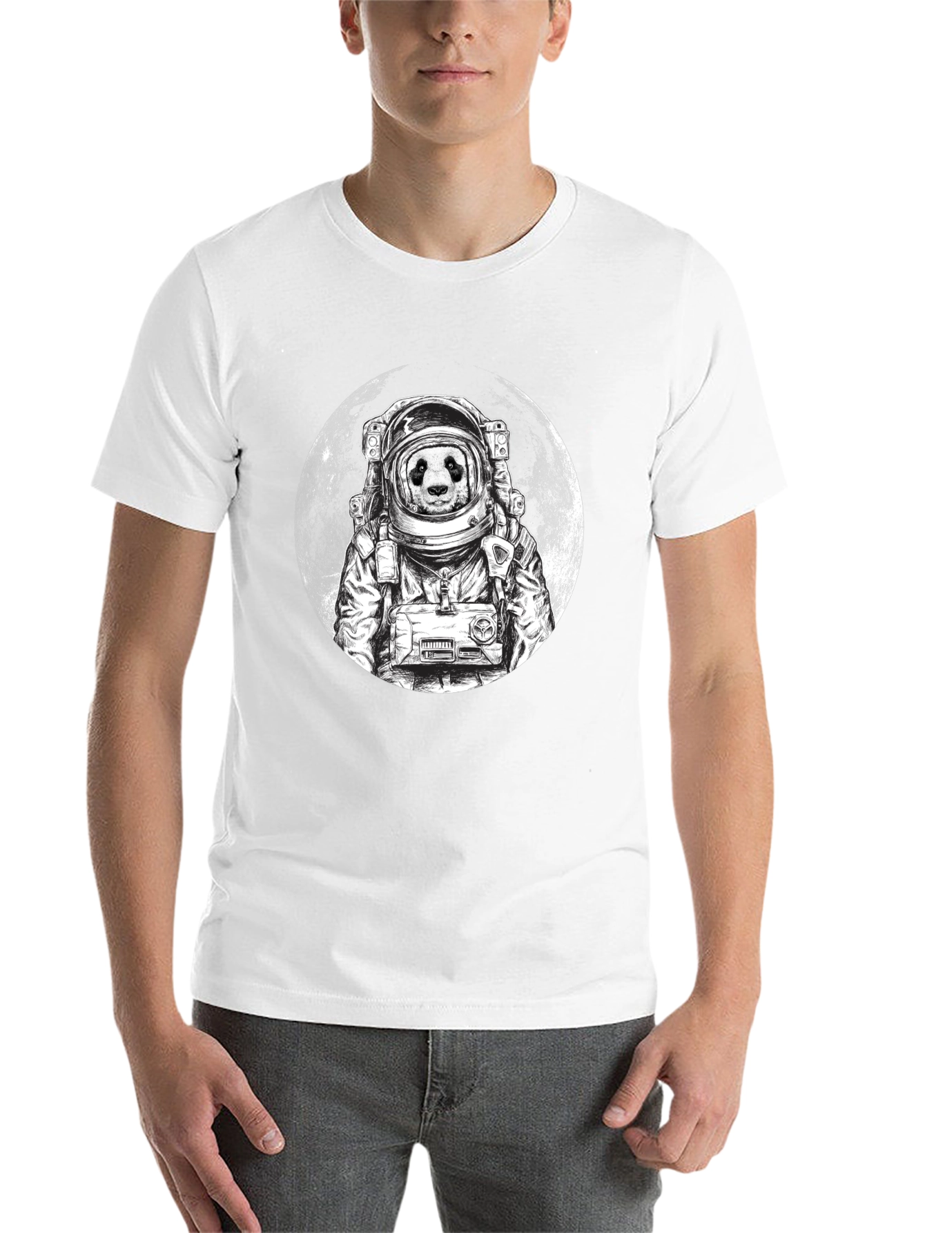 Panda Astronaut Graphic Tee - Space Panda T-Shirt