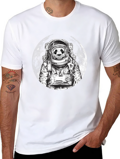 Panda Astronaut Graphic Tee - Space Panda T-Shirt