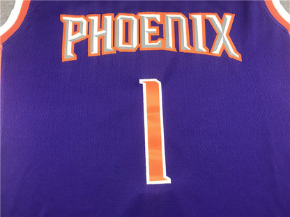 Men's Phoenix Suns Devin Booker #1 Purple Replica Jerseys