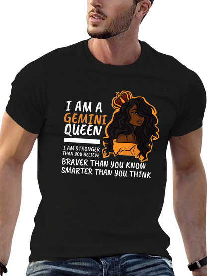 Gemini Queen Graphic Tee - Zodiac Birthday Gift