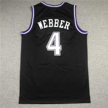 Men's Sacramento Kings Chris Webber Black Hardwood Classics Swingman Jerseys