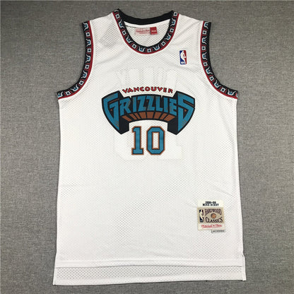 Men's Memphis Grizzlies Mike Bibby #10 White Classics Swingman Jerseys