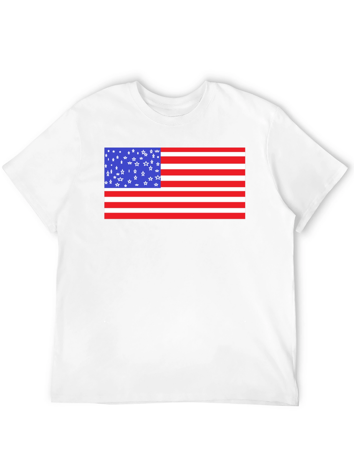 American Flag Graphic Print Black T-Shirt