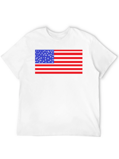American Flag Graphic Print Black T-Shirt