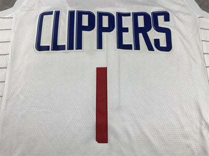 Men's LA Clippers James Harden #1 White Swingman Jerseys - Association Edition