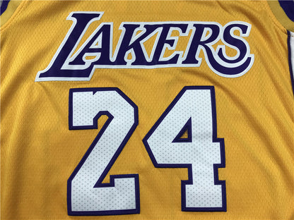 Men's Los Angeles Lakers Kobe Bryant #24 NBA Yellow Jerseys - Retired Edition