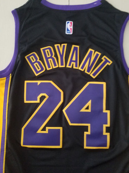 Men's Los Angeles Lakers Kobe Bryant #24 NBA Black Swingman Jerseys