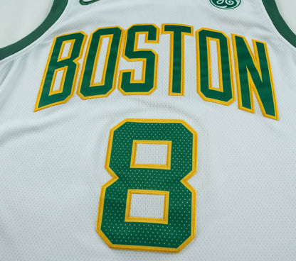 Men's Boston Celtics Kemba Walker #8 White Game Jerseys