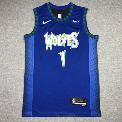 Men's Minnesota Timberwolves Anthony Edwards Blue/Navy Swingman Jerseys