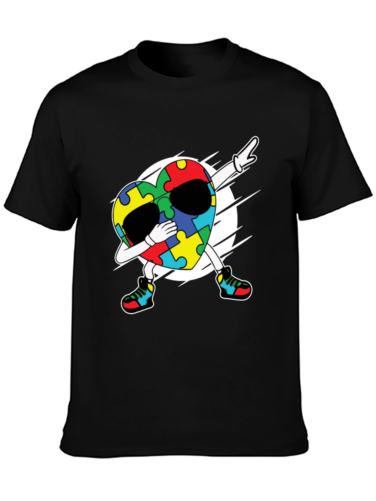 Autism Awareness Dabbing Heart T-Shirt