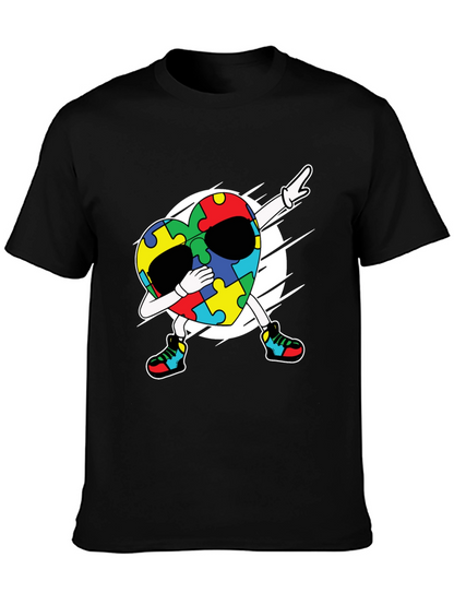 Autism Awareness Dabbing Heart T-Shirt