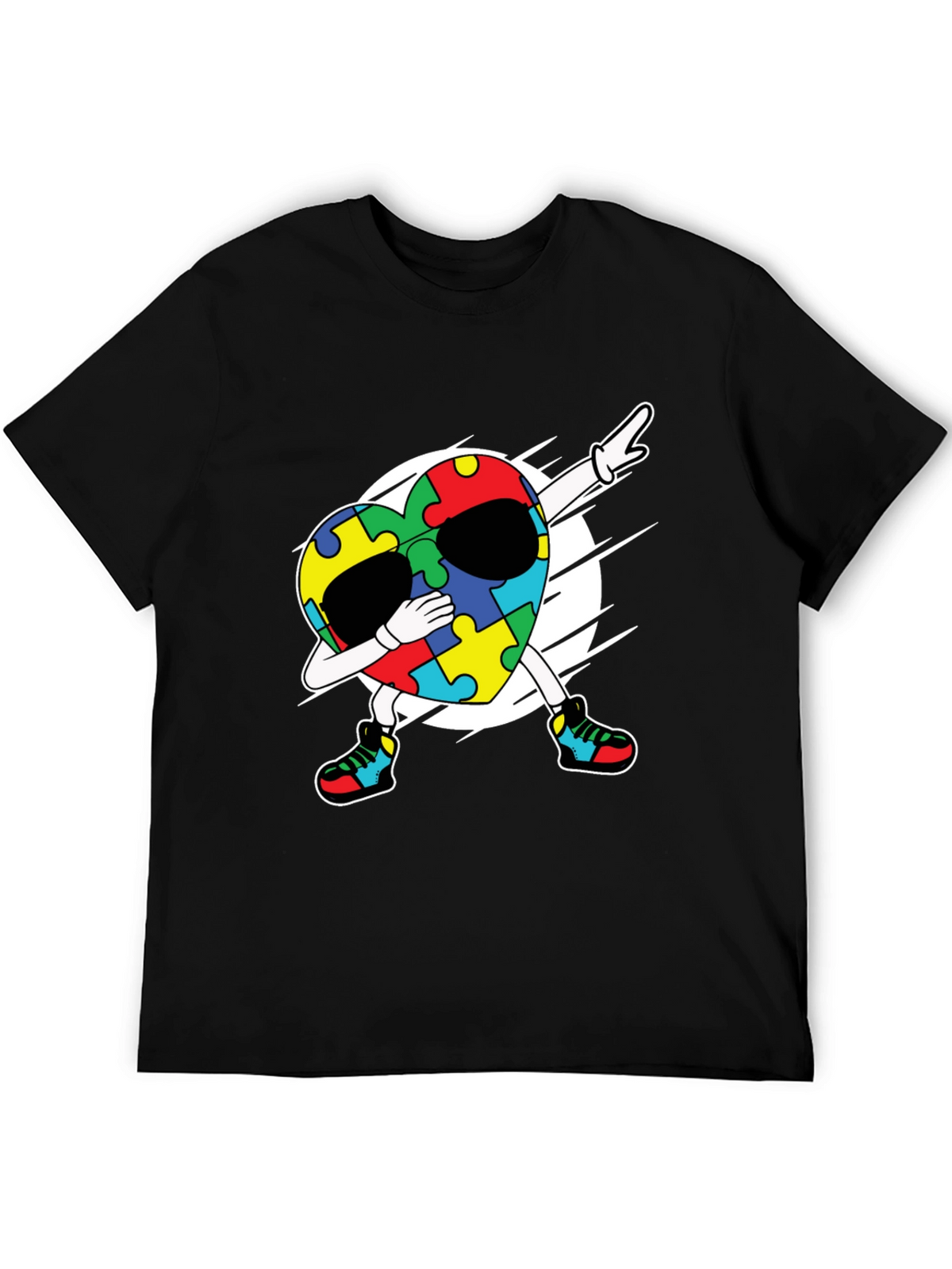 Autism Awareness Dabbing Heart T-Shirt