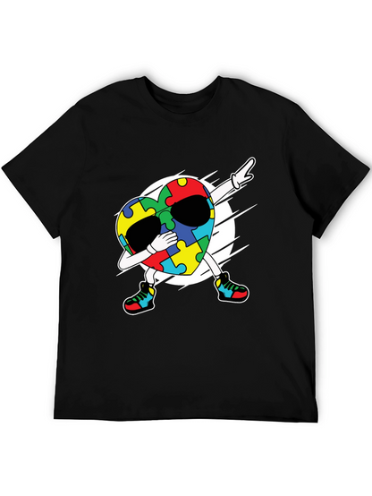 Autism Awareness Dabbing Heart T-Shirt