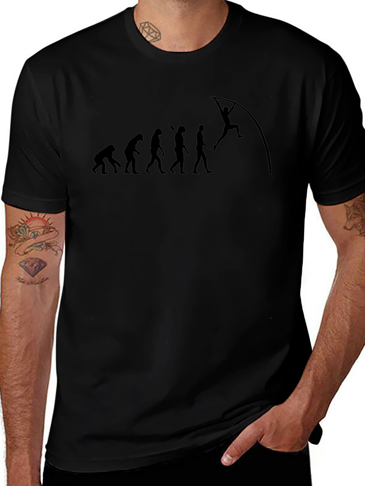 Evolution Pole Vaulting Black T-Shirt