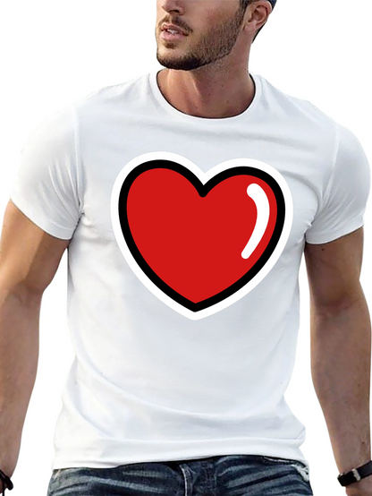 Heart Graphic T-Shirt - Stylish Black Tee