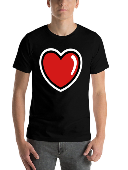 Heart Graphic T-Shirt - Stylish Black Tee