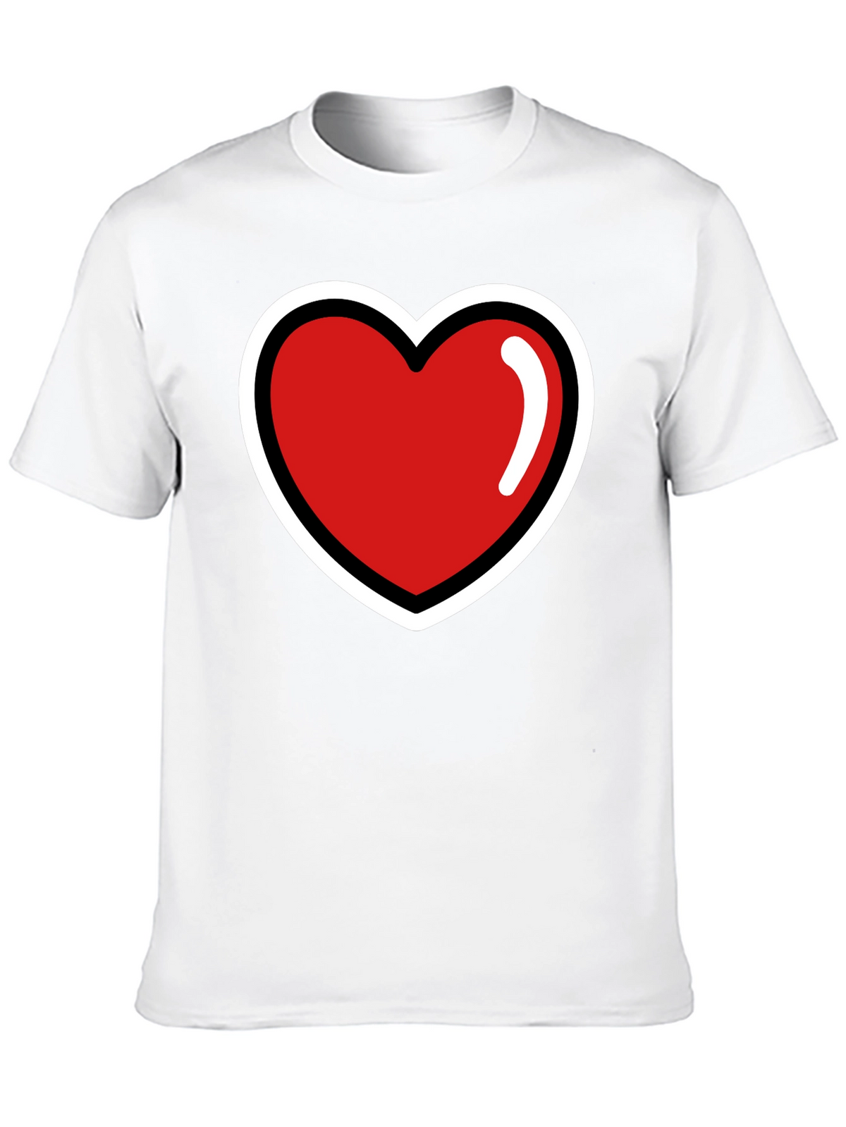 Heart Graphic T-Shirt - Stylish Black Tee