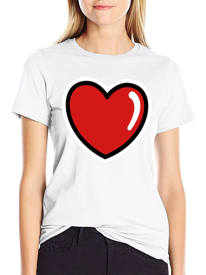 Heart Graphic T-Shirt - Stylish Black Tee